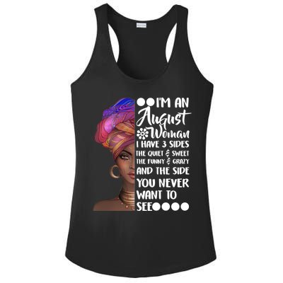 I'm An August Woman Cute Birthday Ladies PosiCharge Competitor Racerback Tank