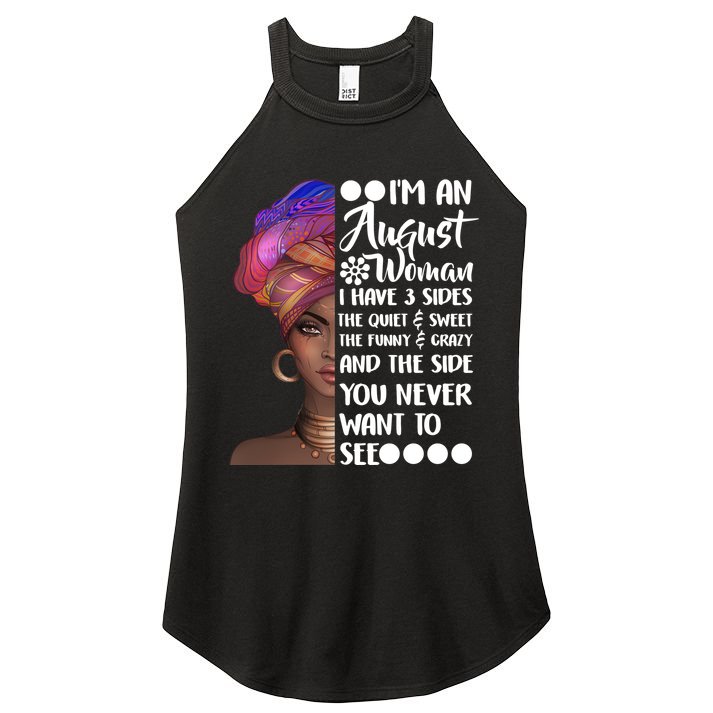 I'm An August Woman Cute Birthday Women's Perfect Tri Rocker Tank