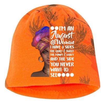 I'm An August Woman Cute Birthday Kati - Camo Knit Beanie