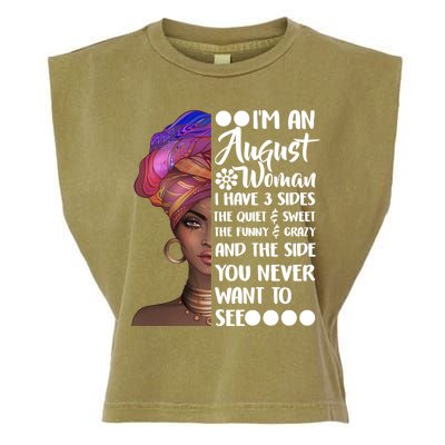 I'm An August Woman Cute Birthday Garment-Dyed Women's Muscle Tee