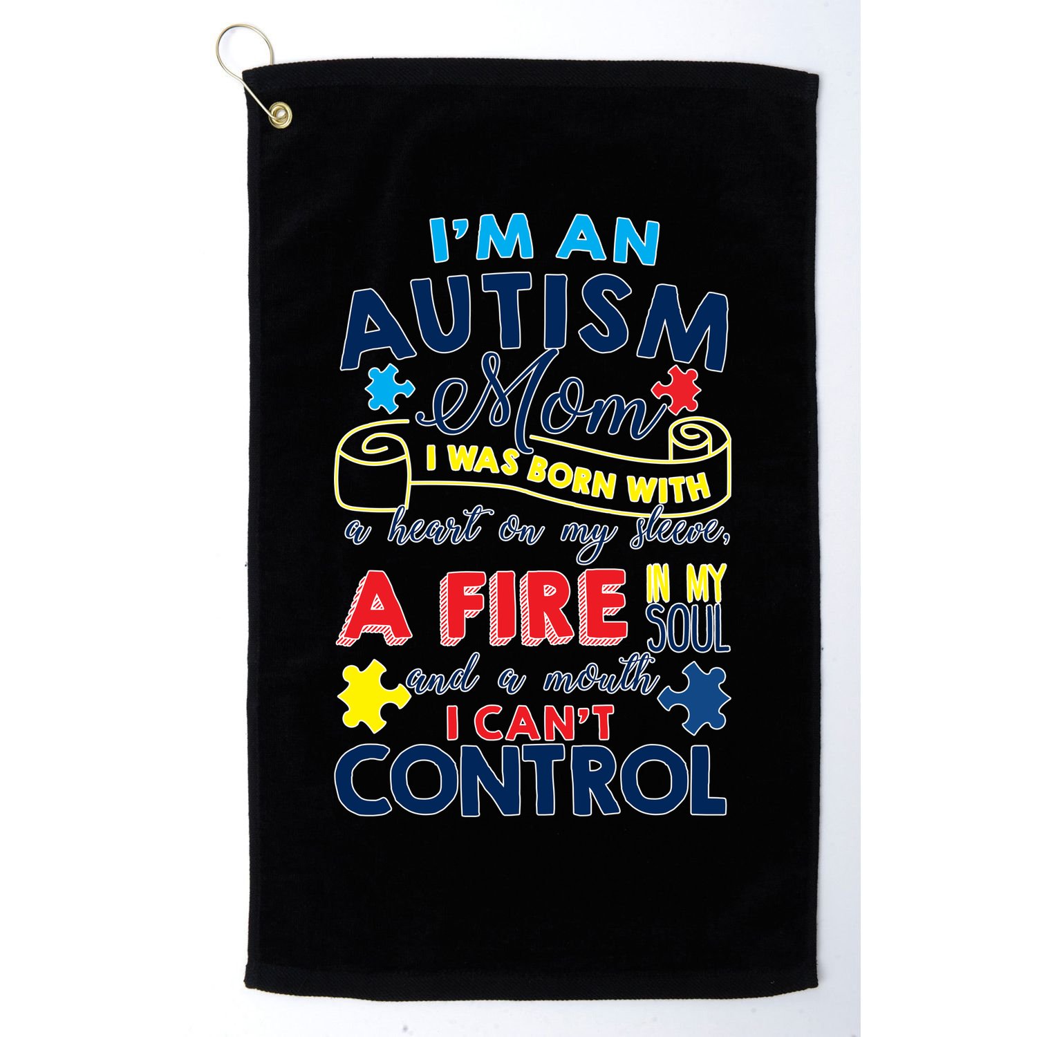 I'm An Autism Mom Golf Towel