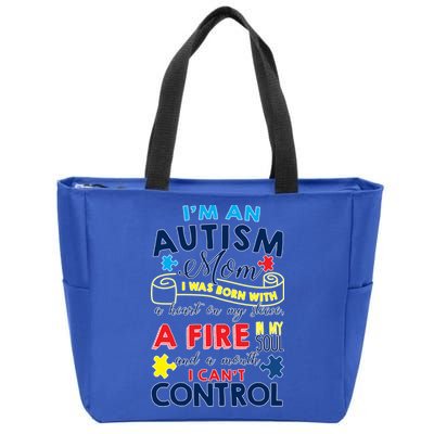 I'm An Autism Mom Zip Tote Bag