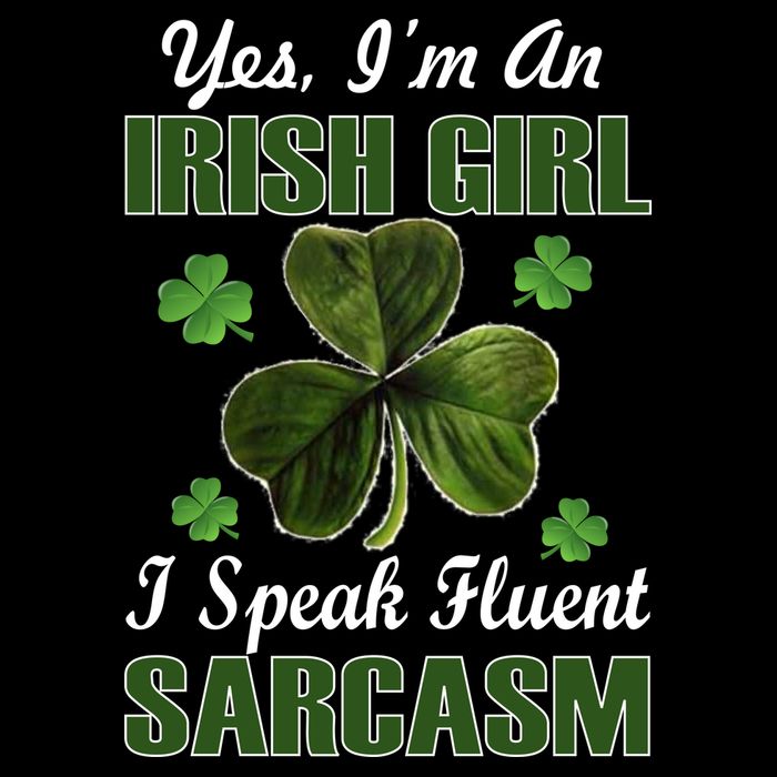 I'm An Irish Girl I Speak Fluent Sarcasm Cropped Pullover Crew