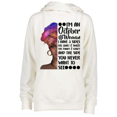 I'm an October Woman Womens Funnel Neck Pullover Hood