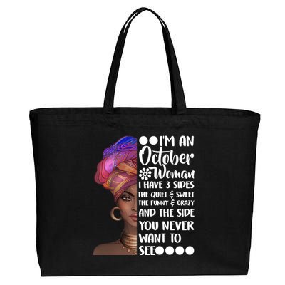 I'm an October Woman Cotton Canvas Jumbo Tote