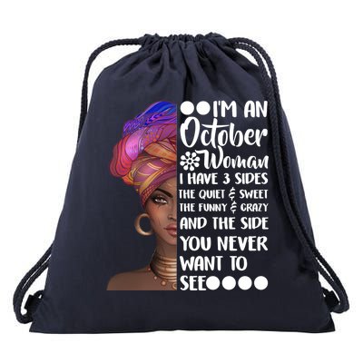 I'm an October Woman Drawstring Bag