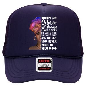 I'm an October Woman High Crown Mesh Back Trucker Hat