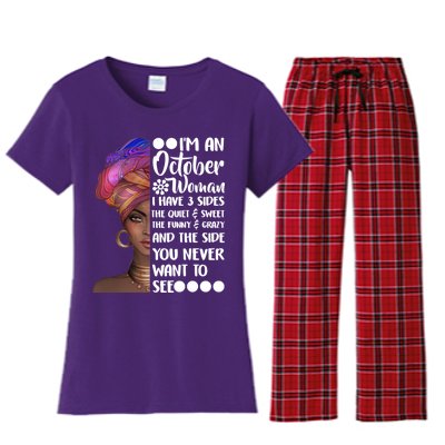 I'm an October Woman Women's Flannel Pajama Set