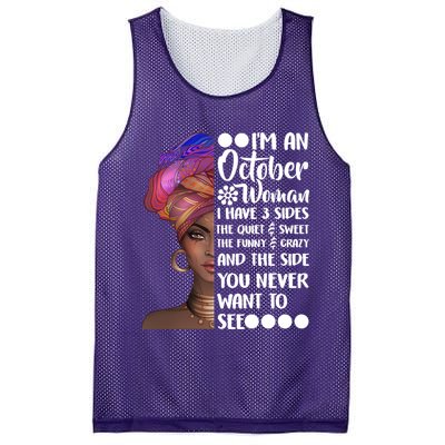 I'm an October Woman Mesh Reversible Basketball Jersey Tank