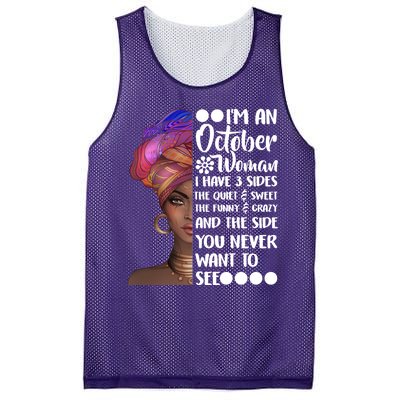 I'm an October Woman Mesh Reversible Basketball Jersey Tank