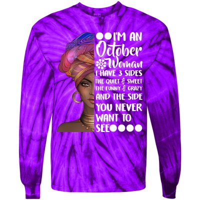 I'm an October Woman Tie-Dye Long Sleeve Shirt