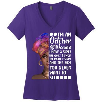 I'm an October Woman Women's V-Neck T-Shirt