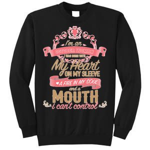 I'm An October Woman Heart Fire Soul Sweatshirt