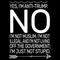 I'm Anti Trump Not Stupid Cooling Performance Crew T-Shirt