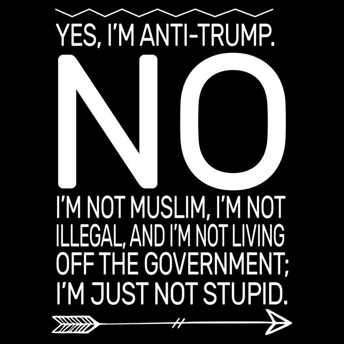 I'm Anti Trump Not Stupid Cooling Performance Crew T-Shirt