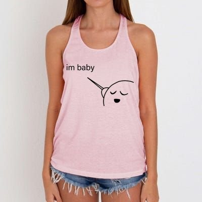 Im Baby Meme Women's Knotted Racerback Tank