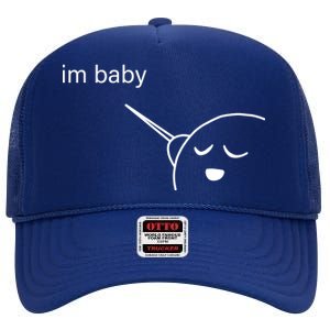 Im Baby Meme High Crown Mesh Back Trucker Hat