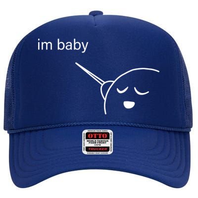 Im Baby Meme High Crown Mesh Back Trucker Hat