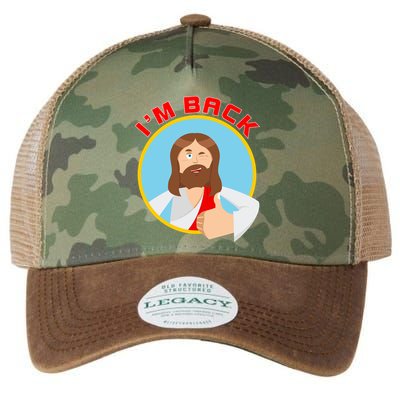 I'm Back Funny Easter Jesus He is Risen Legacy Tie Dye Trucker Hat