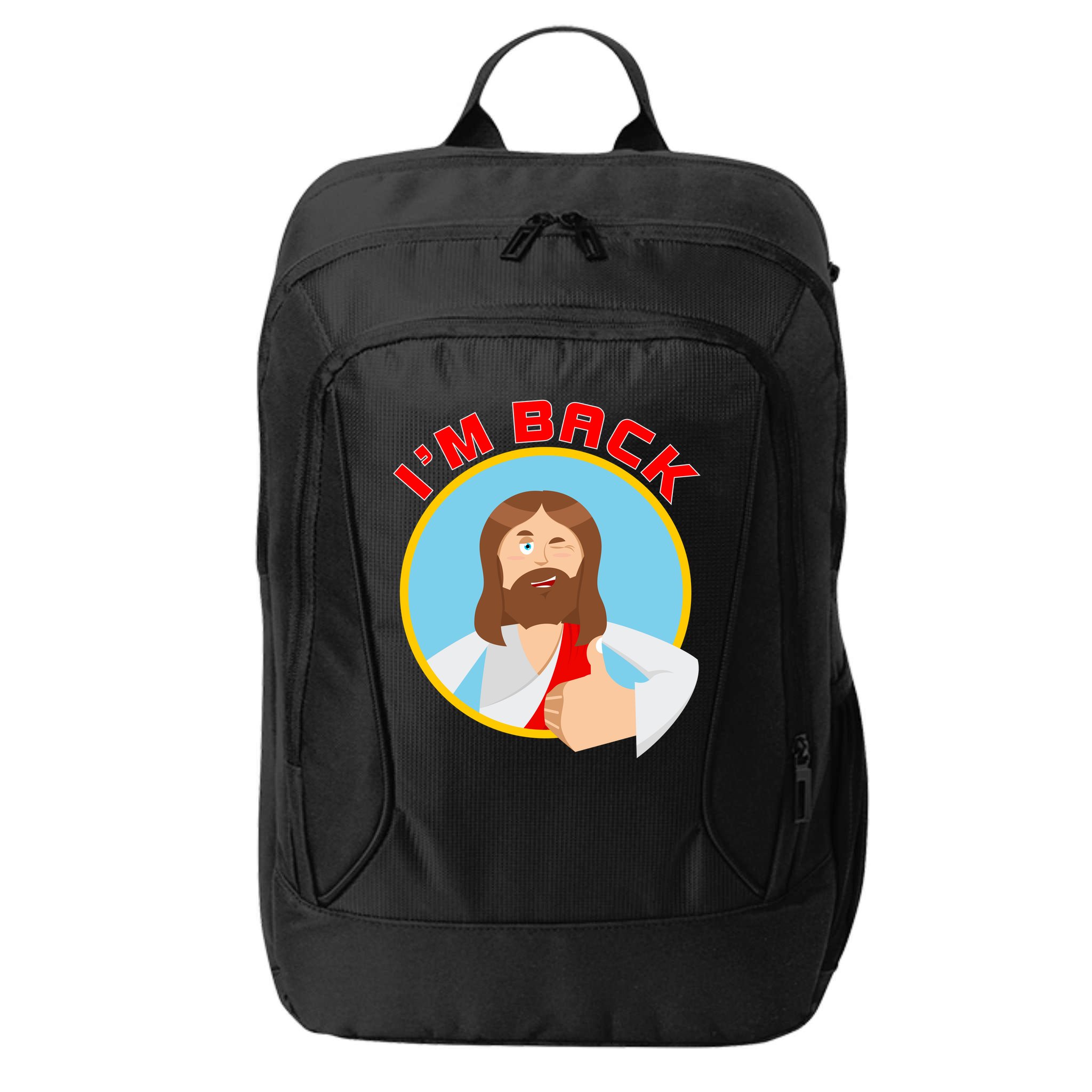 I'm Back Funny Easter Jesus He is Risen City Backpack