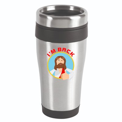 I'm Back Funny Easter Jesus He is Risen 16oz Travel Tumbler