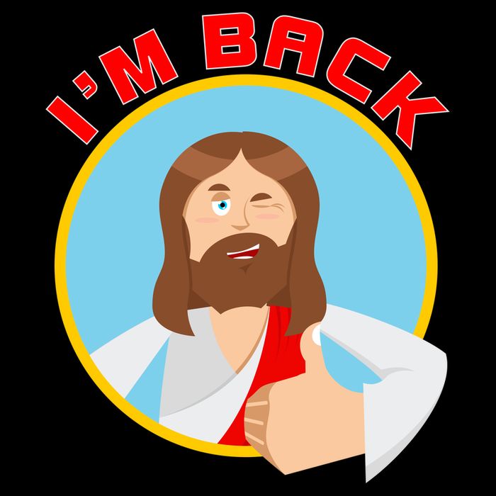 I'm Back Funny Easter Jesus He is Risen Cropped Pullover Crew