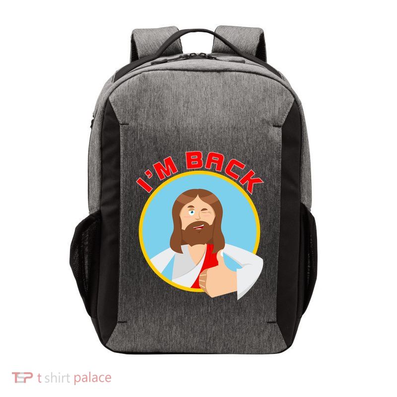 I'm Back Funny Easter Jesus He is Risen Vector Backpack