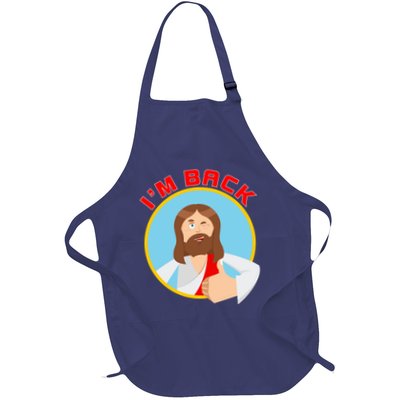 I'm Back Funny Easter Jesus He is Risen Full-Length Apron With Pockets