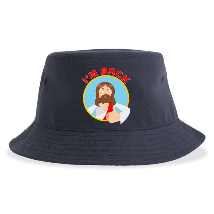 I'm Back Funny Easter Jesus He is Risen Sustainable Bucket Hat