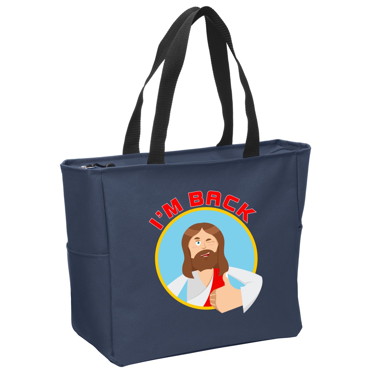I'm Back Funny Easter Jesus He is Risen Zip Tote Bag