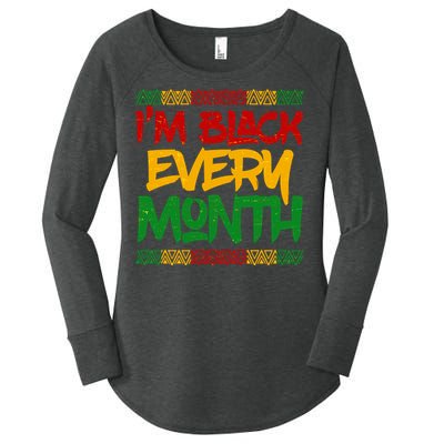 I'm Black Every Month Celebrating African American History Women's Perfect Tri Tunic Long Sleeve Shirt