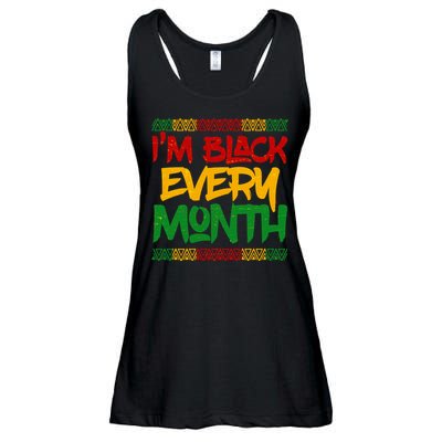 I'm Black Every Month Celebrating African American History Ladies Essential Flowy Tank