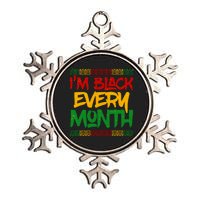 I'm Black Every Month Celebrating African American History Metallic Star Ornament