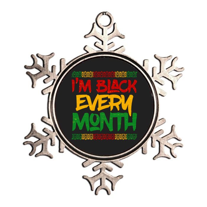 I'm Black Every Month Celebrating African American History Metallic Star Ornament