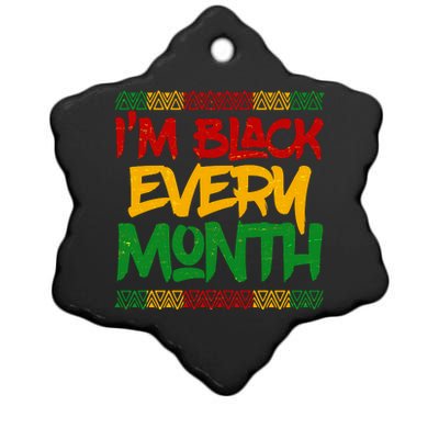 I'm Black Every Month Celebrating African American History Ceramic Star Ornament