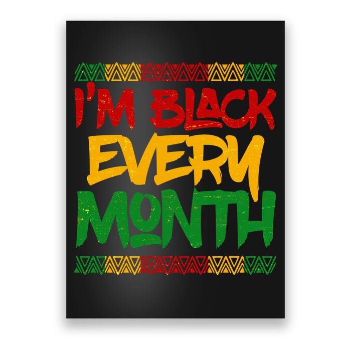 I'm Black Every Month Celebrating African American History Poster