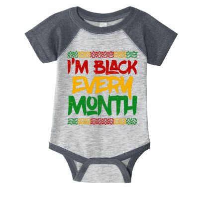 I'm Black Every Month Celebrating African American History Infant Baby Jersey Bodysuit