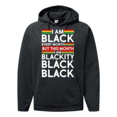 I'm Black Every Month Proud Black American Performance Fleece Hoodie