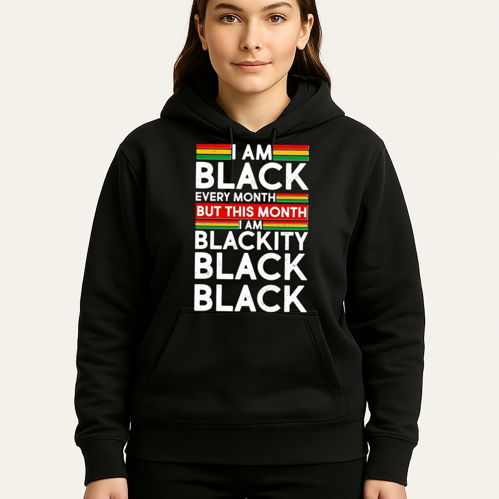 I'm Black Every Month Proud Black American Hoodie