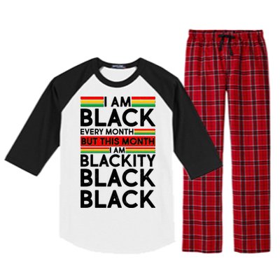 I'm Black Every Month Proud Black American Raglan Sleeve Pajama Set