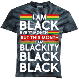 I'm Black Every Month Proud Black American Kids Tie-Dye T-Shirt