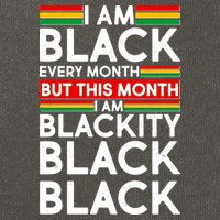 I'm Black Every Month Proud Black American Cotton Canvas Backpack