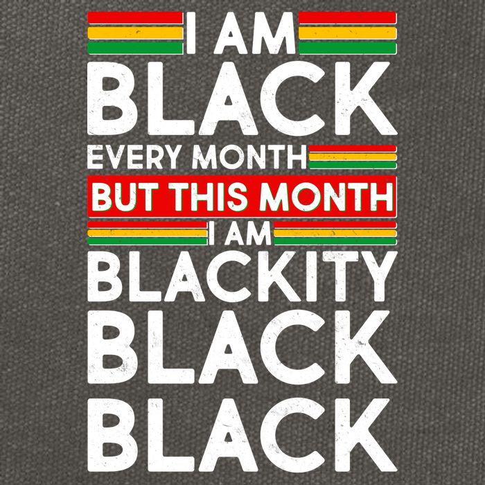 I'm Black Every Month Proud Black American Cotton Canvas Backpack