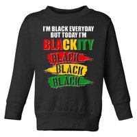 I'm Black Everyday But Today I'm BLACKITY Black Traditional Colors  Toddler Sweatshirt