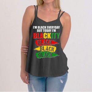 I'm Black Everyday But Today I'm BLACKITY Black Traditional Colors  Women's Strappy Tank