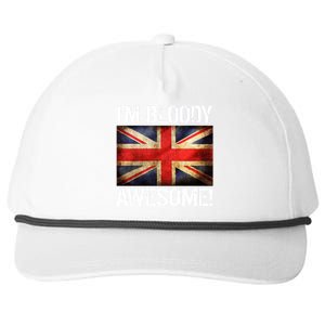 I'm Bloody Awesome British Union Jack Flag Snapback Five-Panel Rope Hat