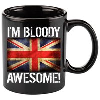 I'm Bloody Awesome British Union Jack Flag 11oz C Handle Ceramic Mug