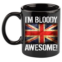I'm Bloody Awesome British Union Jack Flag 11oz C Handle Ceramic Mug
