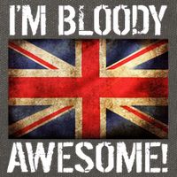 I'm Bloody Awesome British Union Jack Flag Cotton Canvas Backpack