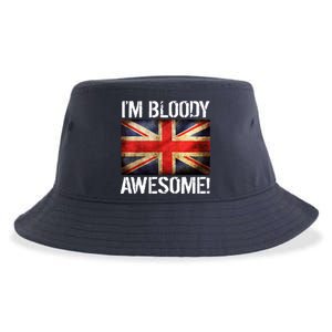 I'm Bloody Awesome British Union Jack Flag Sustainable Bucket Hat